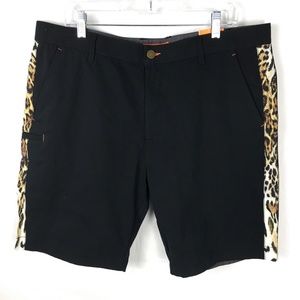 Tallia Sport Men’s Leopard Cheetah Print Side Stripe Shorts 36